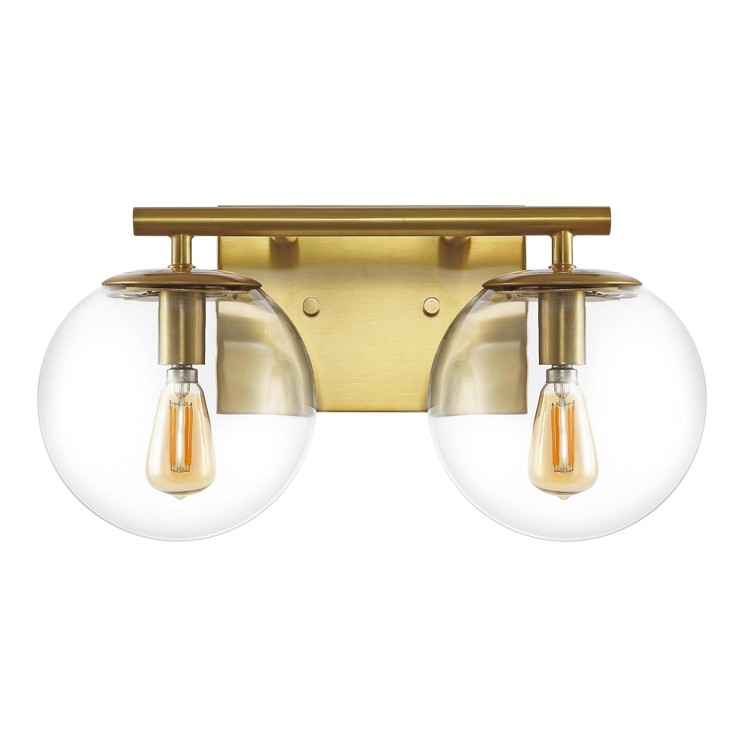 Severa 2 Light 14" Wall Sconce - SCN4125 - Brass - Safavieh