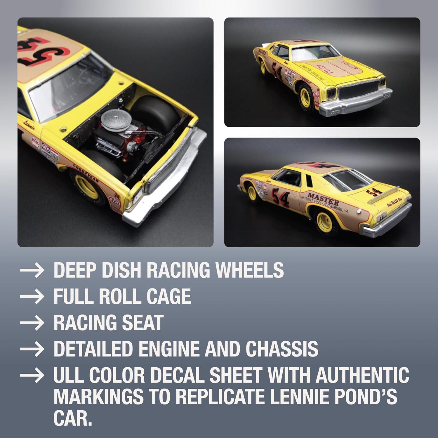 Skill 2 Model Kit 1974 Chevrolet Malibu Stock Car #54 Lennie Pond 1/25 Scale Model by AMT