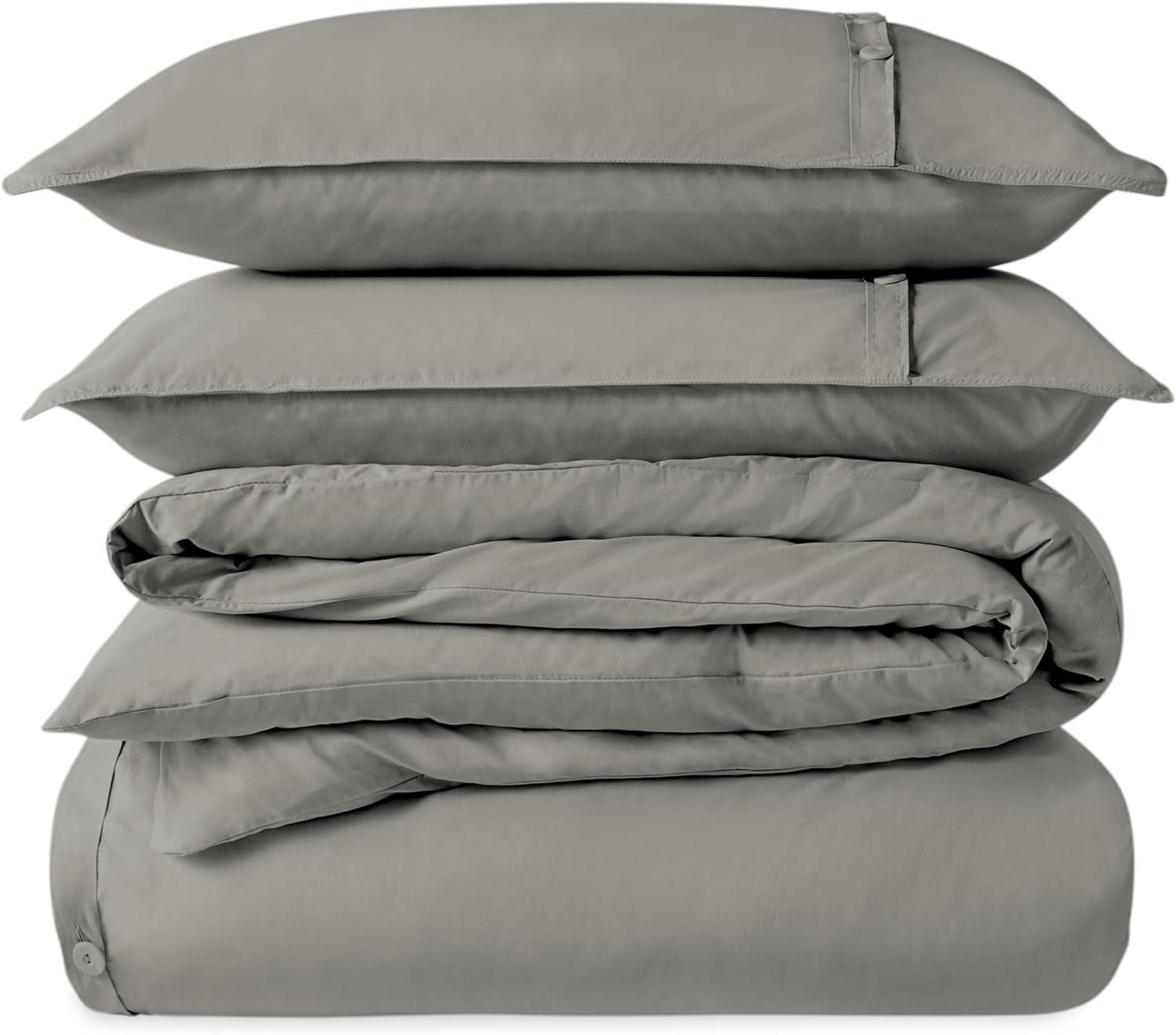 Bare Home Modern & Contemporary Organic Percale Duvet Cover Set