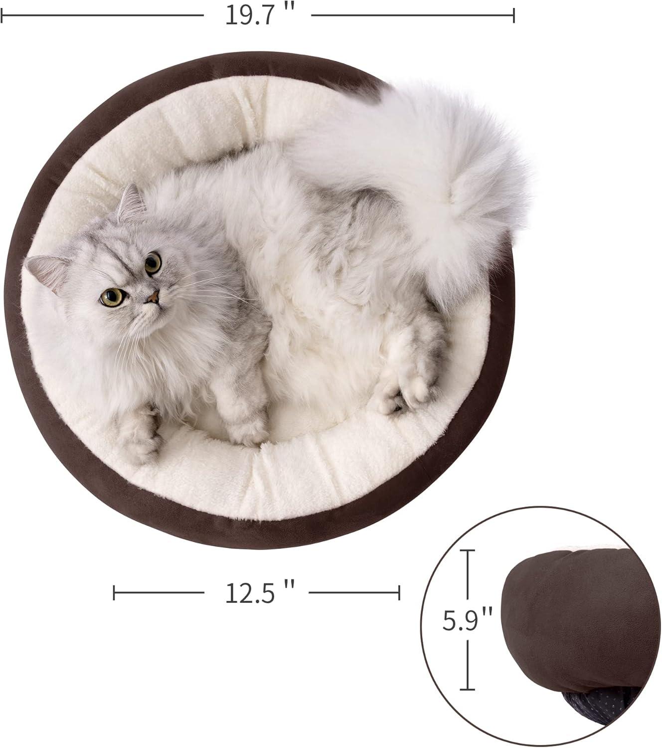 Archie & Oscar™ Round Donut Cat And Dog Cushion Bed, 20In Pet Bed For Cats Or Small Dogs, Anti-Slip & Water-Resistant Bottom, Super Soft Durable Fabric Pet Beds, Washable Luxury Cat & Dog Bed
