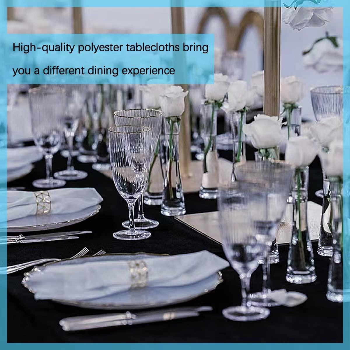 10 Pack Beige Tablecloth 60x102 inch Polyester Fabric Tablecloths for 6 Foot Rectangle Tables Wrinkle Resistant Linen Tablecloth Washable Table Covers for Party Wedding Events and Camping