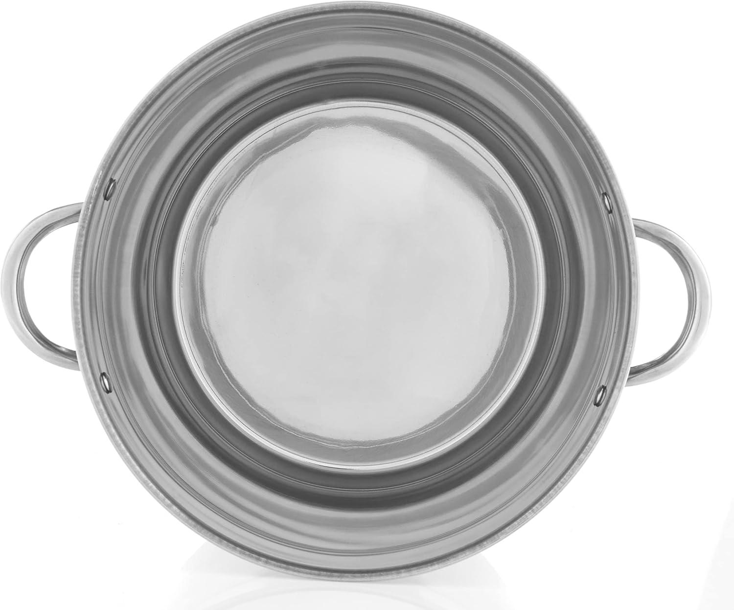 16 Qt Stainless Steel Stockpot with Encapsulated Bottom