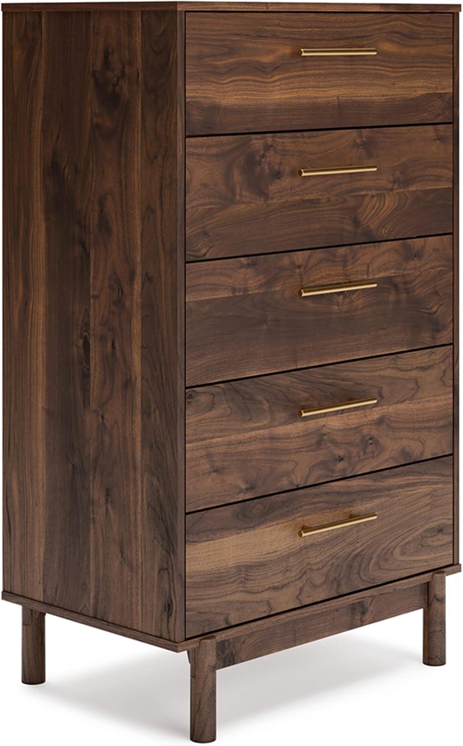 5 Drawer 29.88'' W Lingerie Chest in , Brown