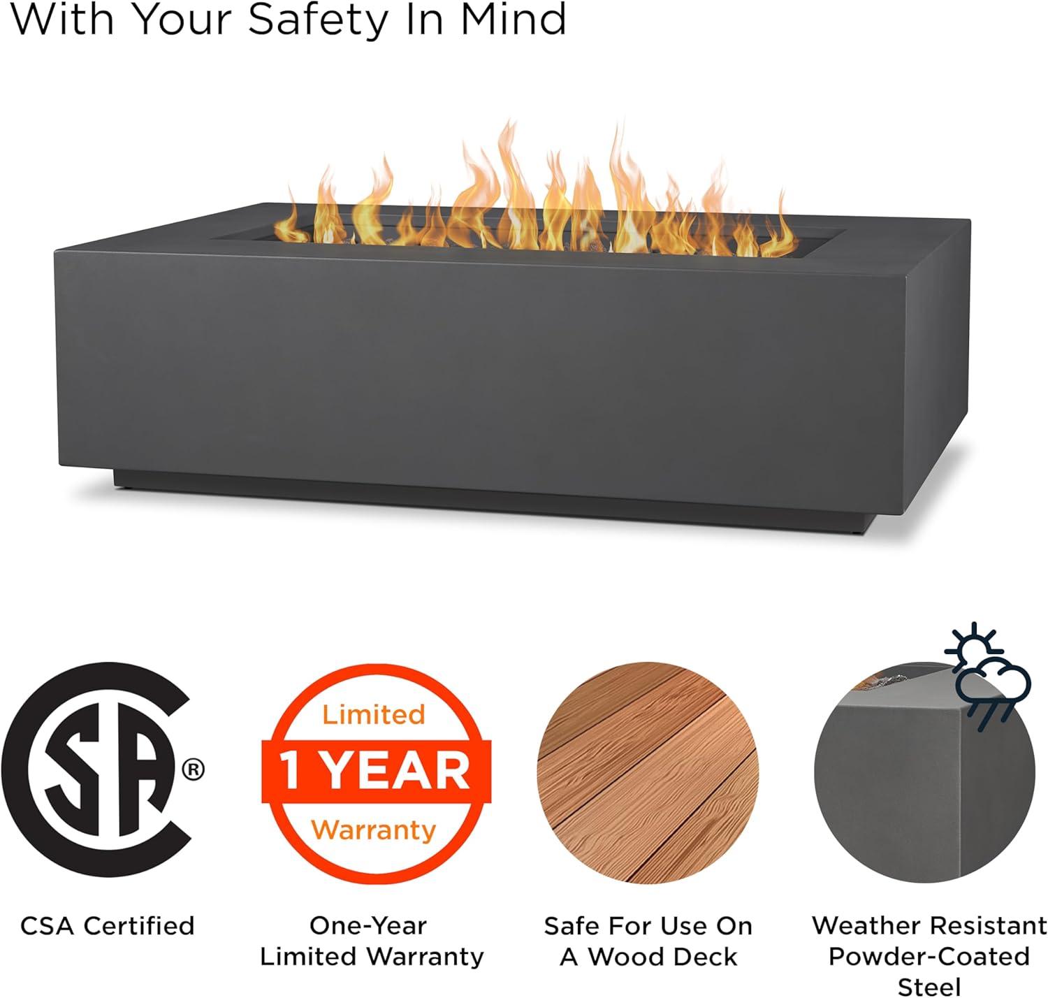 AEGEAN Propane / Natural Gas Outdoor Fire Pit Table
