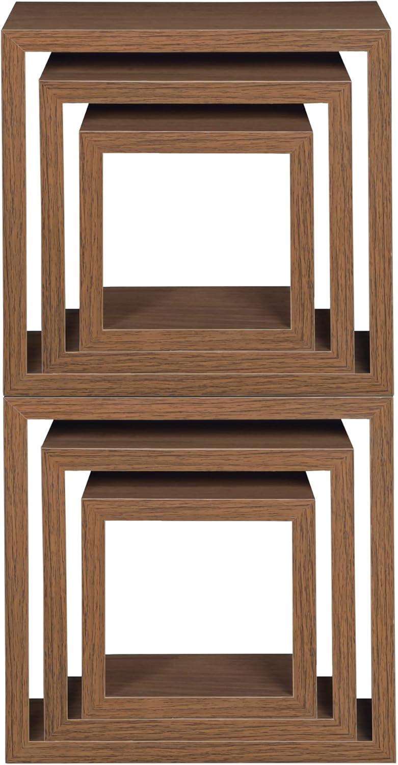 Niche Soho 3 Piece Wall Shelf Set- Urban Walnut