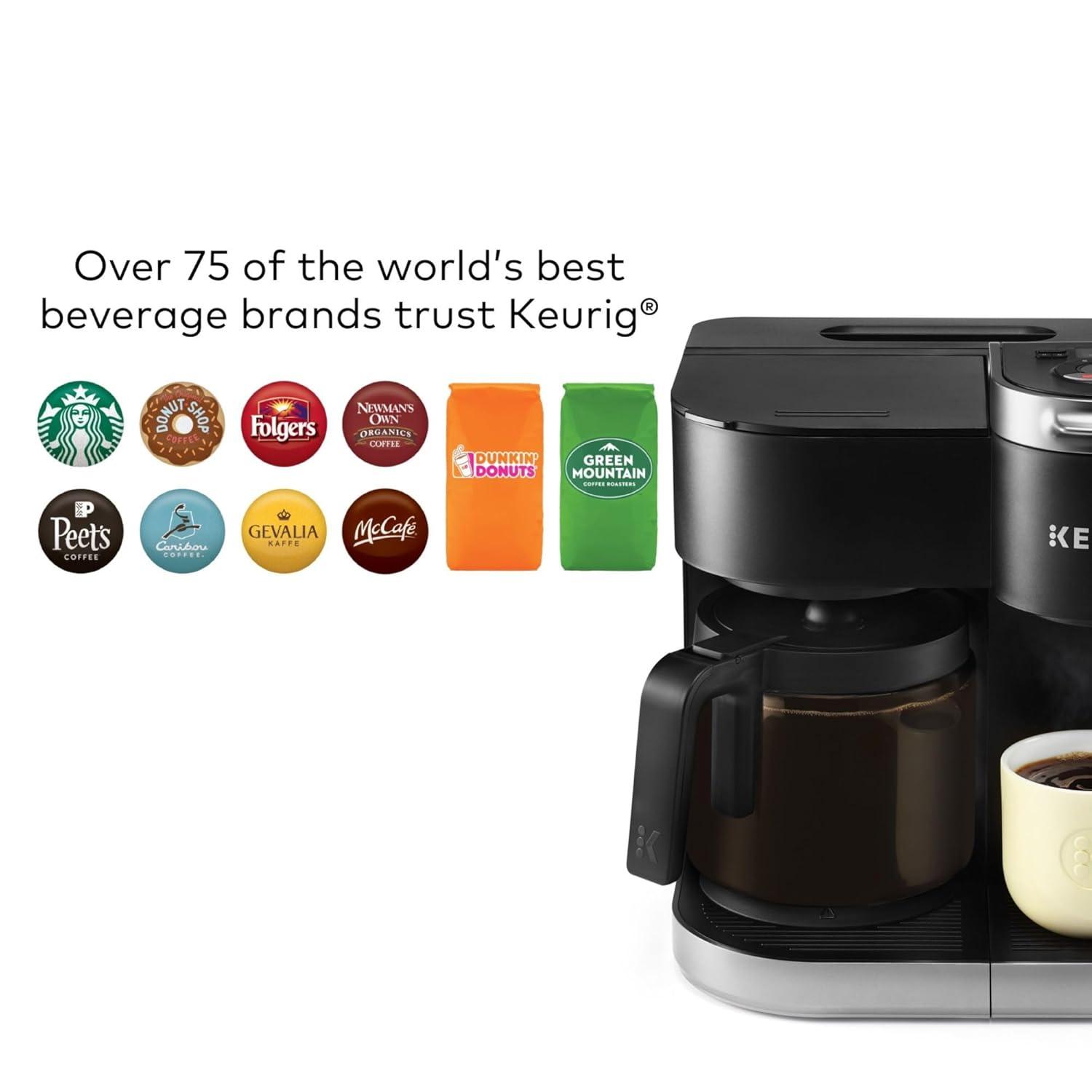 Keurig K-Duo Coffee Maker, with Single-Serve K-Cup Pod, and 12 Cup Carafe Brewer