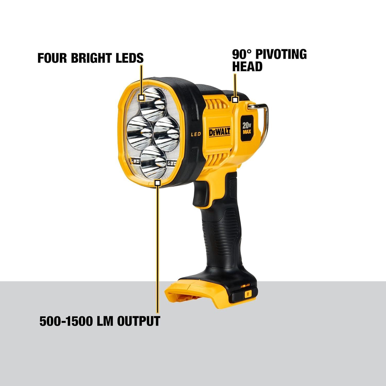 DEWALT, DCL043, 20V MAX JOBSITE LED Spotlight