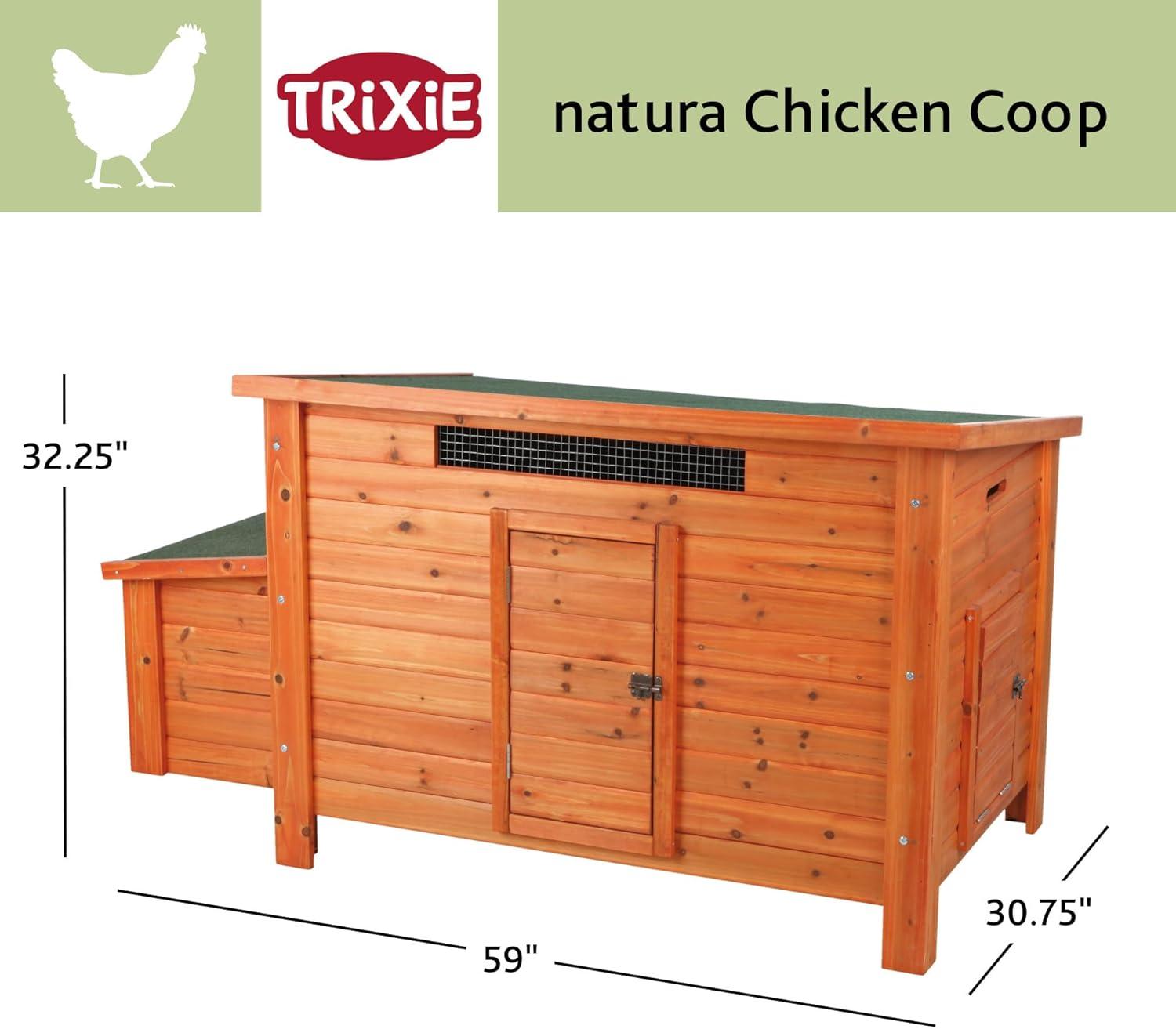 TRIXIE TRIXIE Chicken Coop with Nesting Box, up to 2 Chickens (Standard Size) or 4 Bantams