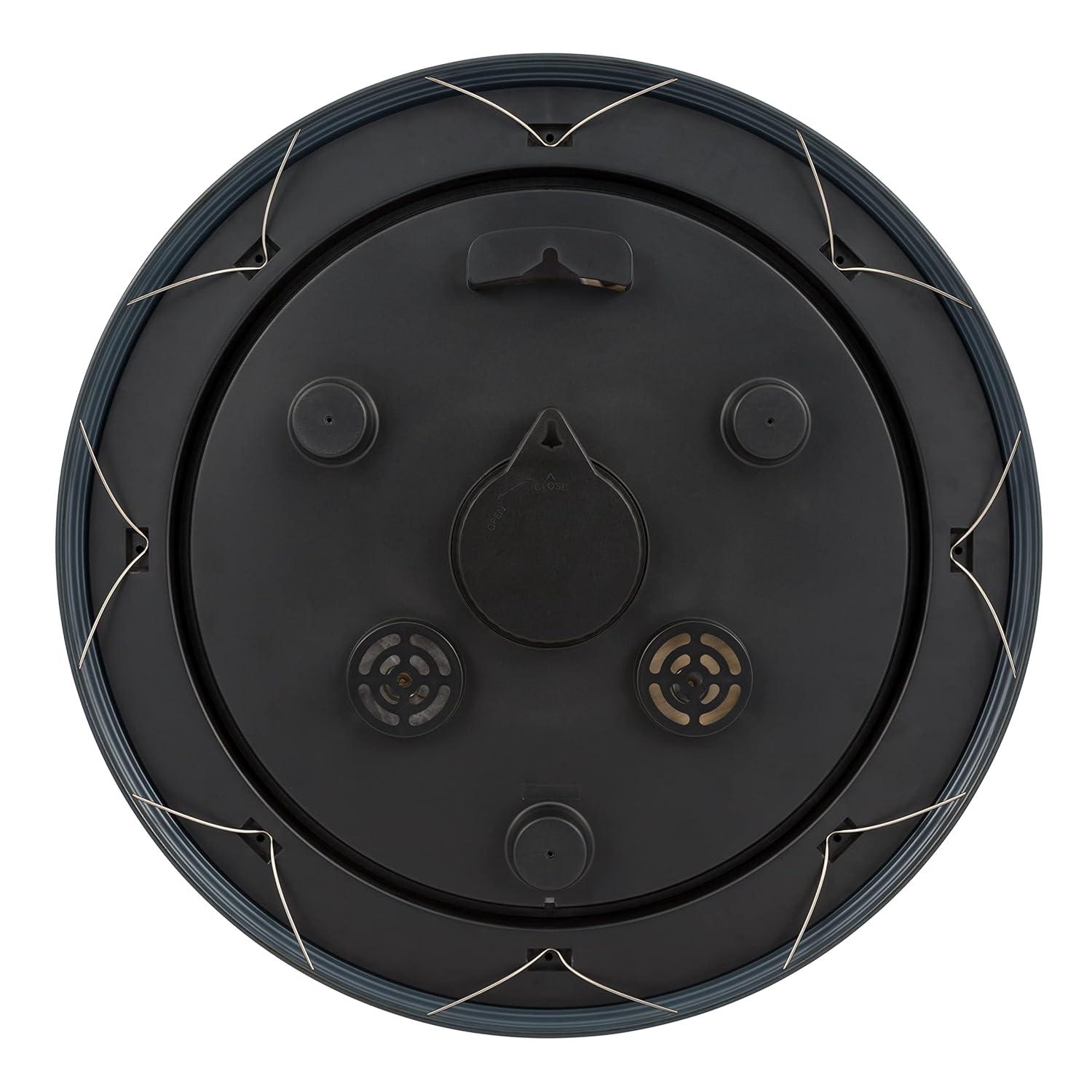 La Crosse Clock 18.40" Hamilton Indoor/Outdoor Blue Analog Quartz Analog Metal Clock, 433-3838