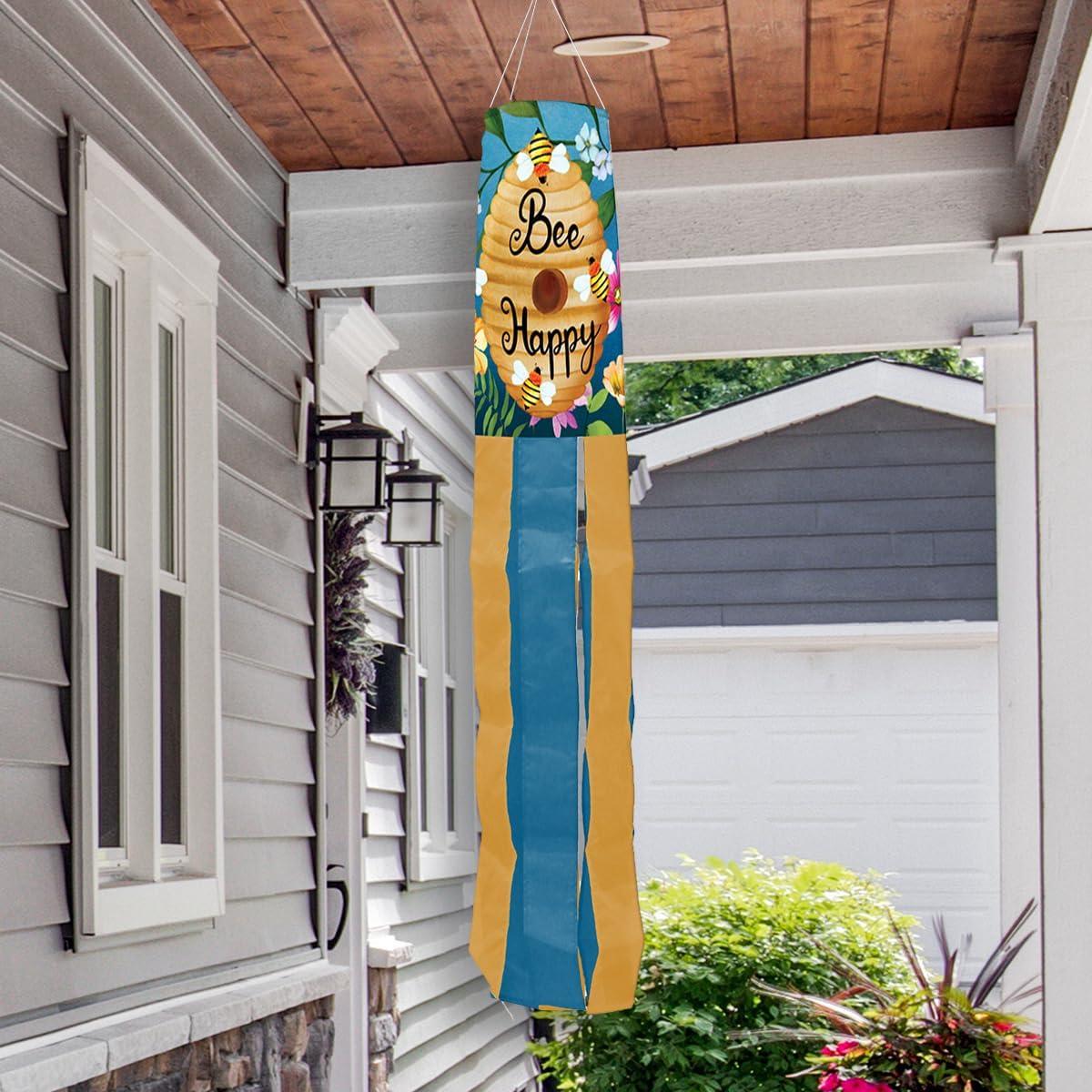 Briarwood Lane Spring Happy Beehive Windsock Wind Twister 40x6