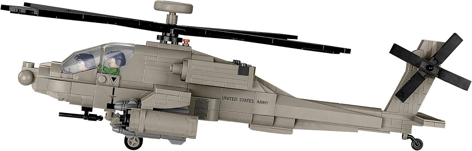 510-Piece LEGO Compatible AH-64 Apache Helicopter Model