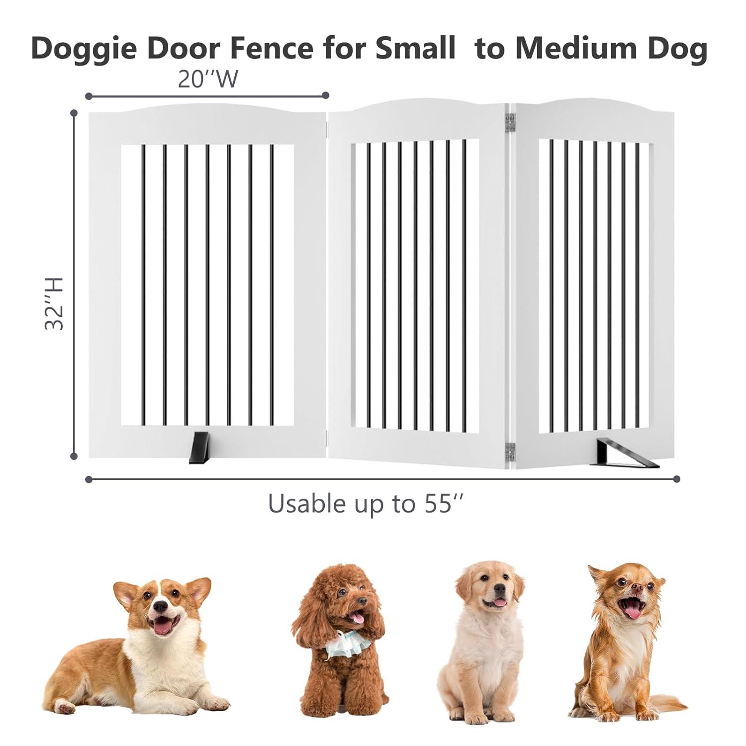 Archie & Oscar™ Freestanding Dog Gates, Foldable Dog Fence Indoor For Stairs, Doorways