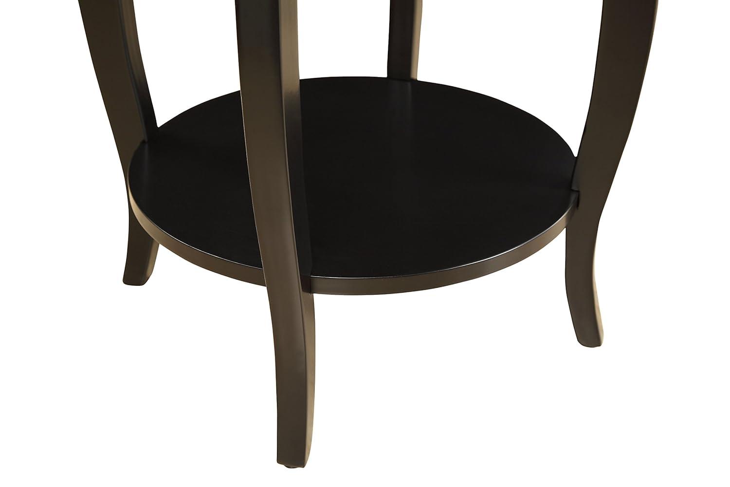 ACME Alysa Traditional Wooden End Table, Black, 18"W