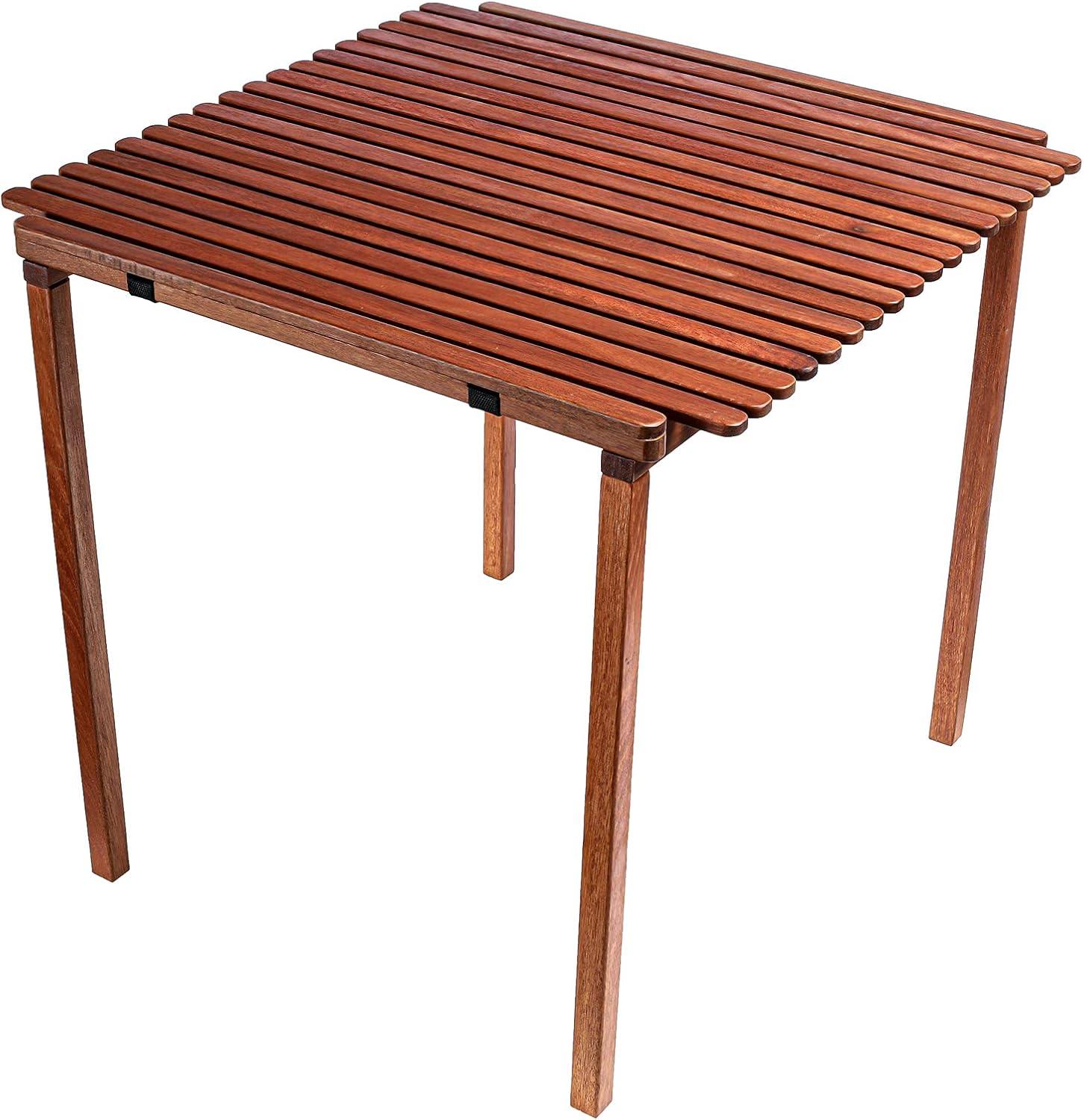 Pangean Nomad Folding Hardwood Table for Indoor/Outdoor Use