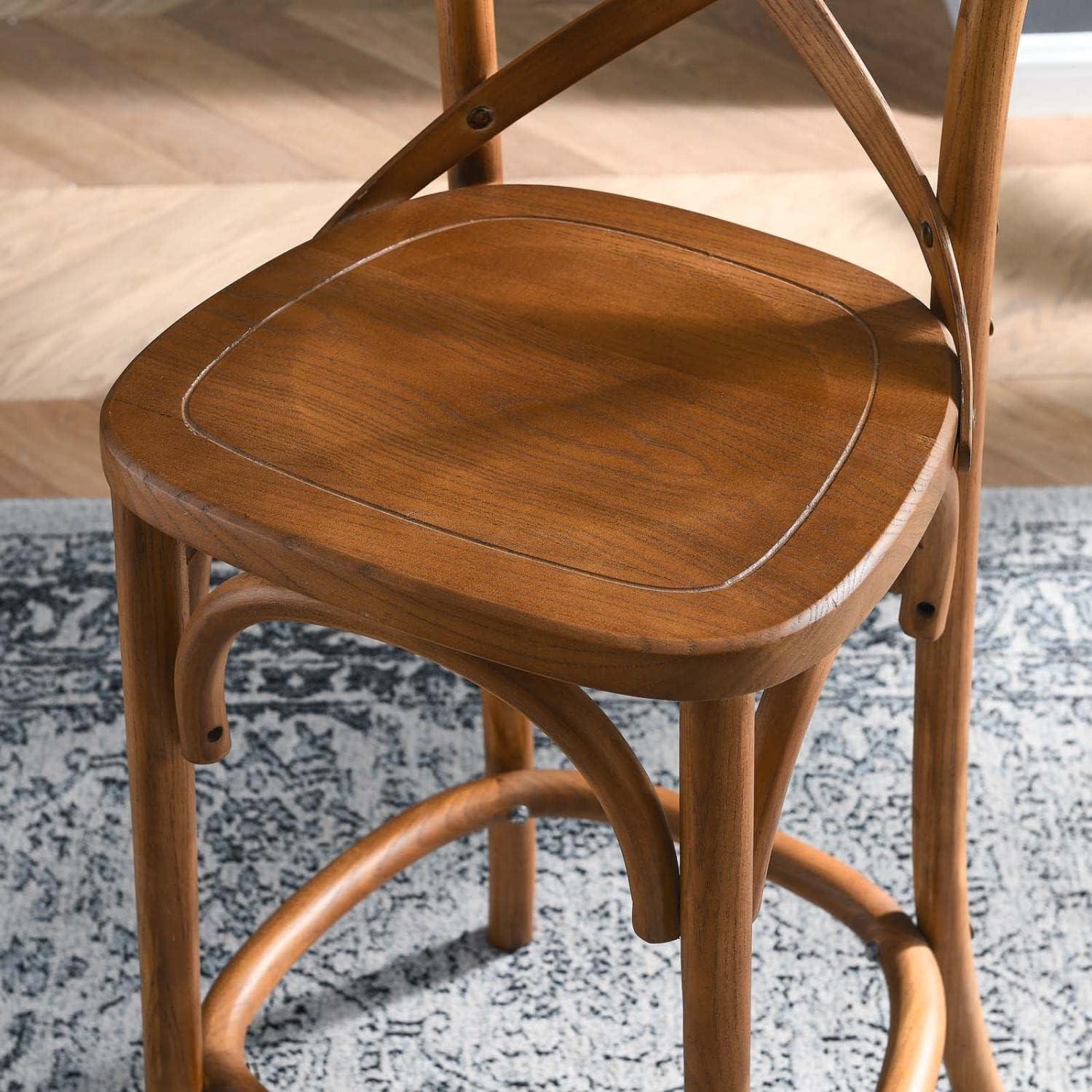 Farmhouse Charm meets Contemporary Style: Exquisite Gear Bar Stool