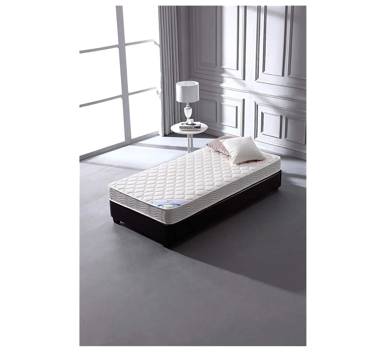 HomeLife 6-Inch Twin Size Mattress Gel Memory Foam – Firm - Tight Top, Pocketed Coils - Breathable Polyester Cover - Innerspring Support - White - Comfortable & Durable - Twin Mattress