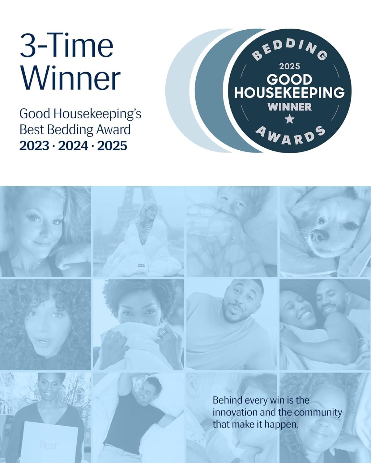 REST REST Evercool Award-Winning Cooling Comforter – Ultra Soft, Breathable, Lightweight, Hypoallergenic, All-Season Comforter for Hot Sleepers, Machine Washable