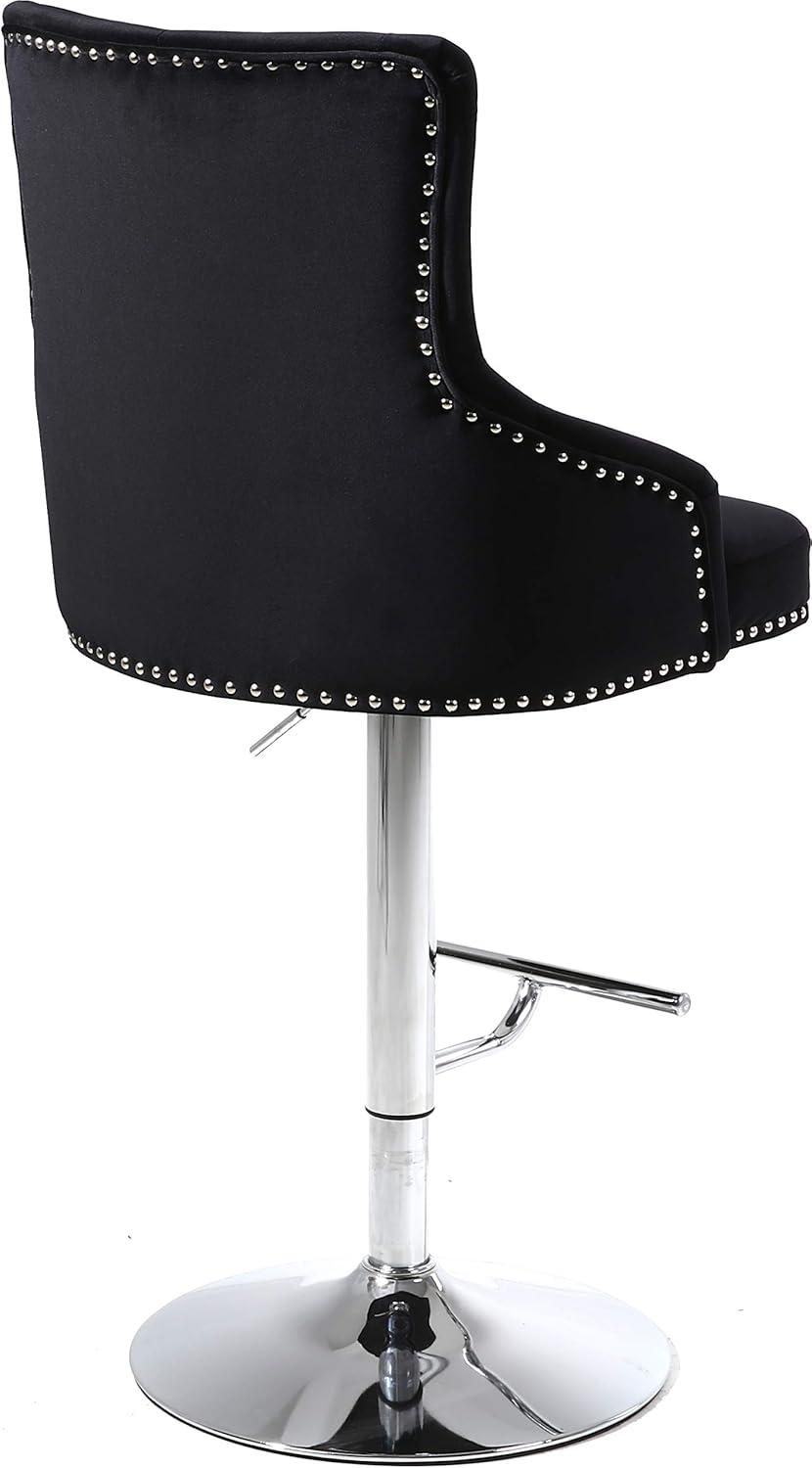 Meridian Furniture Claude Black Velvet Adjustable Stool