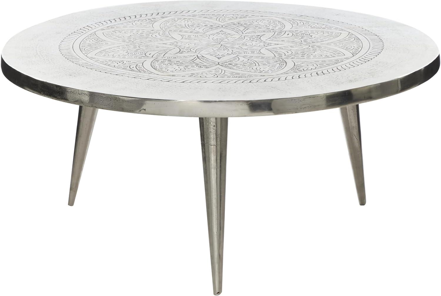 Aluminum Coffee Table - Olivia & May: Fade-Resistant, No Assembly, Patio Furniture, Round Shape