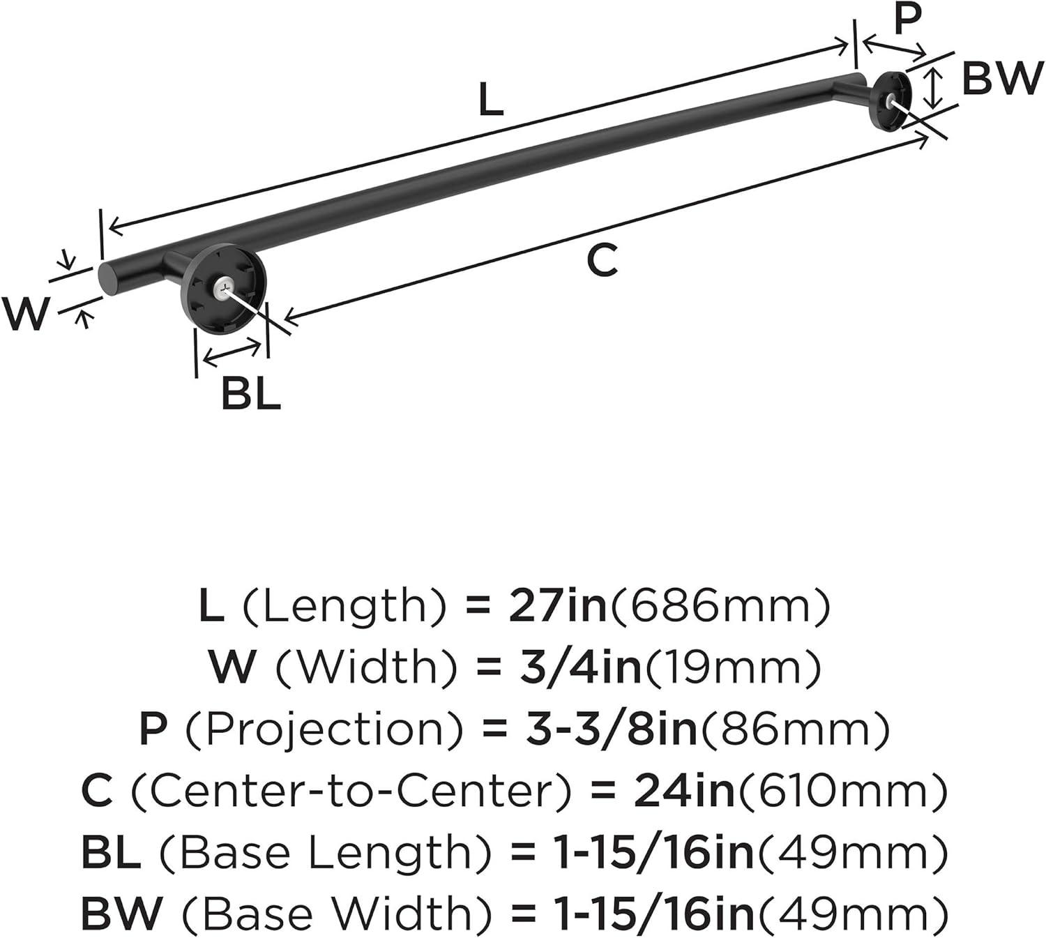 Arrondi™ 27" Wall Mounted Towel Bar