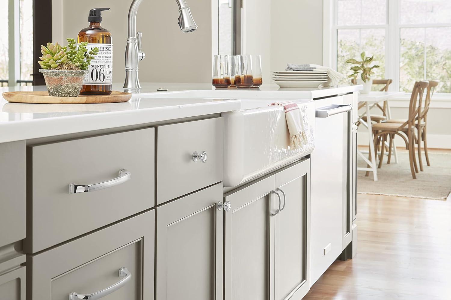 Amerock Revitalize 6-5/16 inch (160mm) Center-to-Center Polished Chrome Cabinet Pull