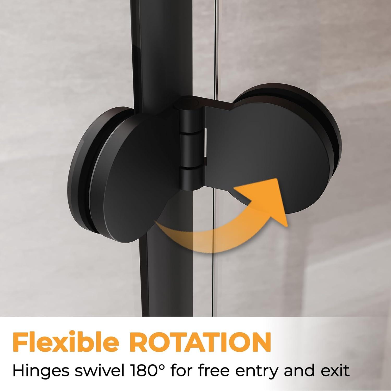 LOONGFIELD Sliding Shower Glass Door 56-60 In. W X 72 In. H, Adjustable Semi Frameless Shower Door, Certified Thick Clear Clear Tempered Glass, 304 Stainless Steel Handles ASTARQ-W2269P144324