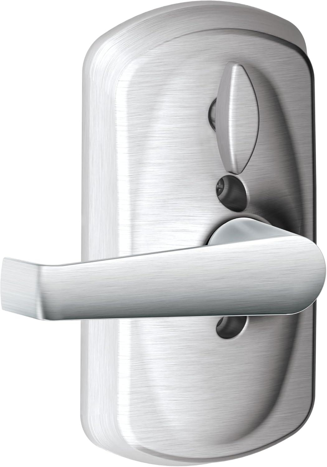 Satin Chrome Electronic Keypad Entry Lock with Lever