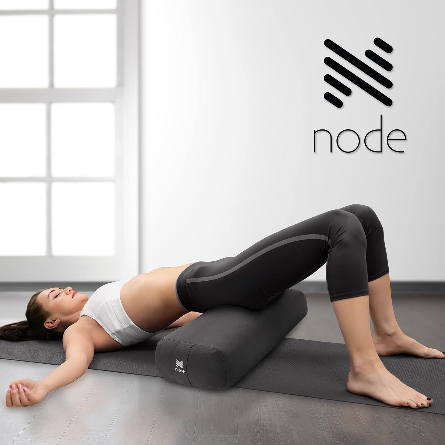 Node Fitness 25" x 12" x 6" Rectangular Floor Pillow and Meditation Bolster