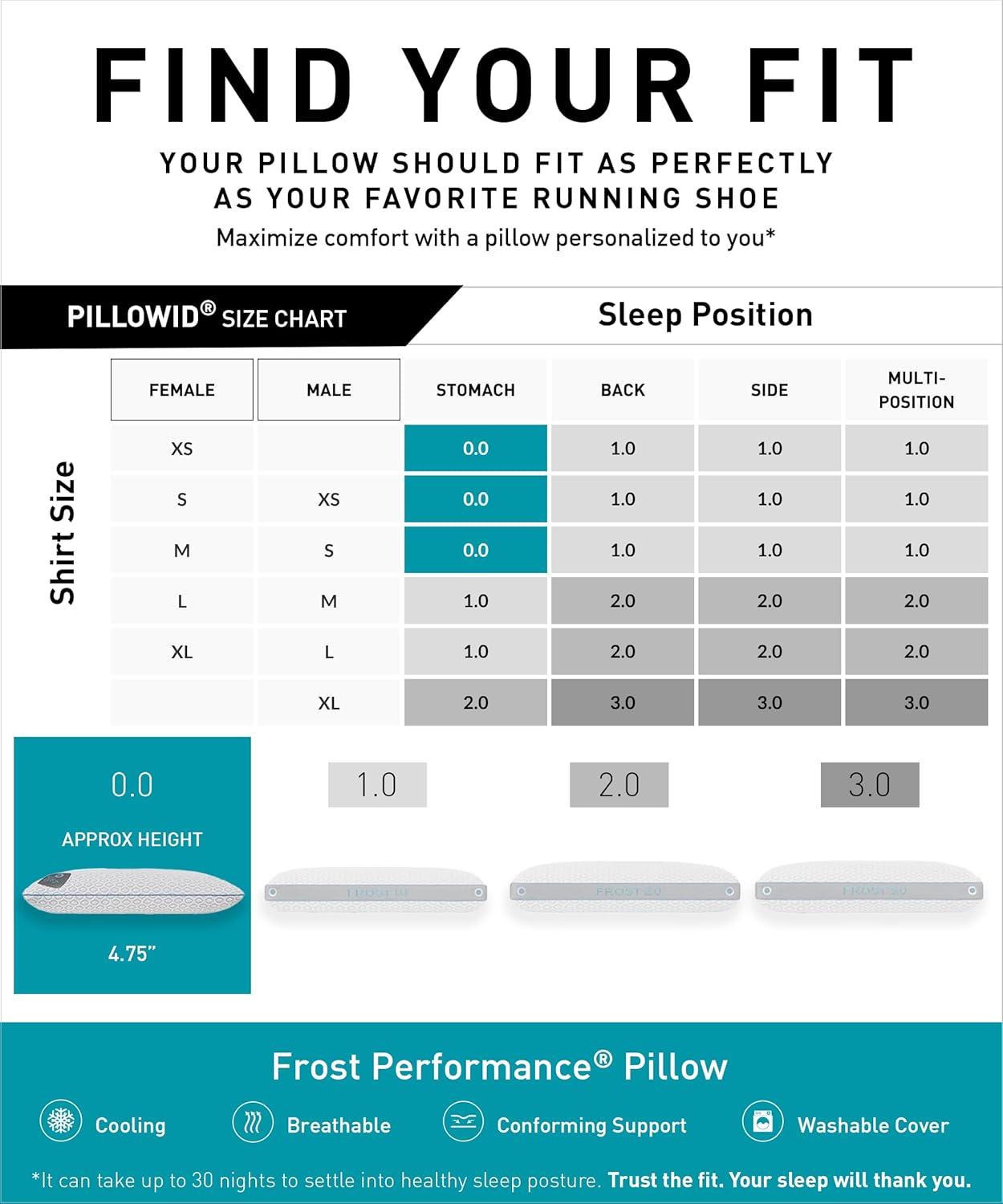Bedgear Bedgear Frost Performance Pillow - Cooling Bed Pillow - All Sleep Positions