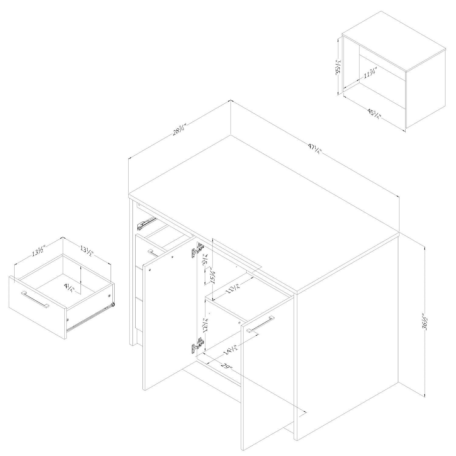 Myro 47.25'' Wide Kitchen Island
