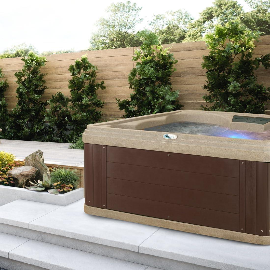 Aqualife® by Strong Spas® Ariana™ 6-Person 30-Jet Lounger Hot Tub Spa with Built-In Ice Bucket, 5 BHP 2-Speed Pump, LED Lighting, 4kW Stainless Steel Heater and Ozonator, Insulated Cover Included & Reviews | Wayfair
