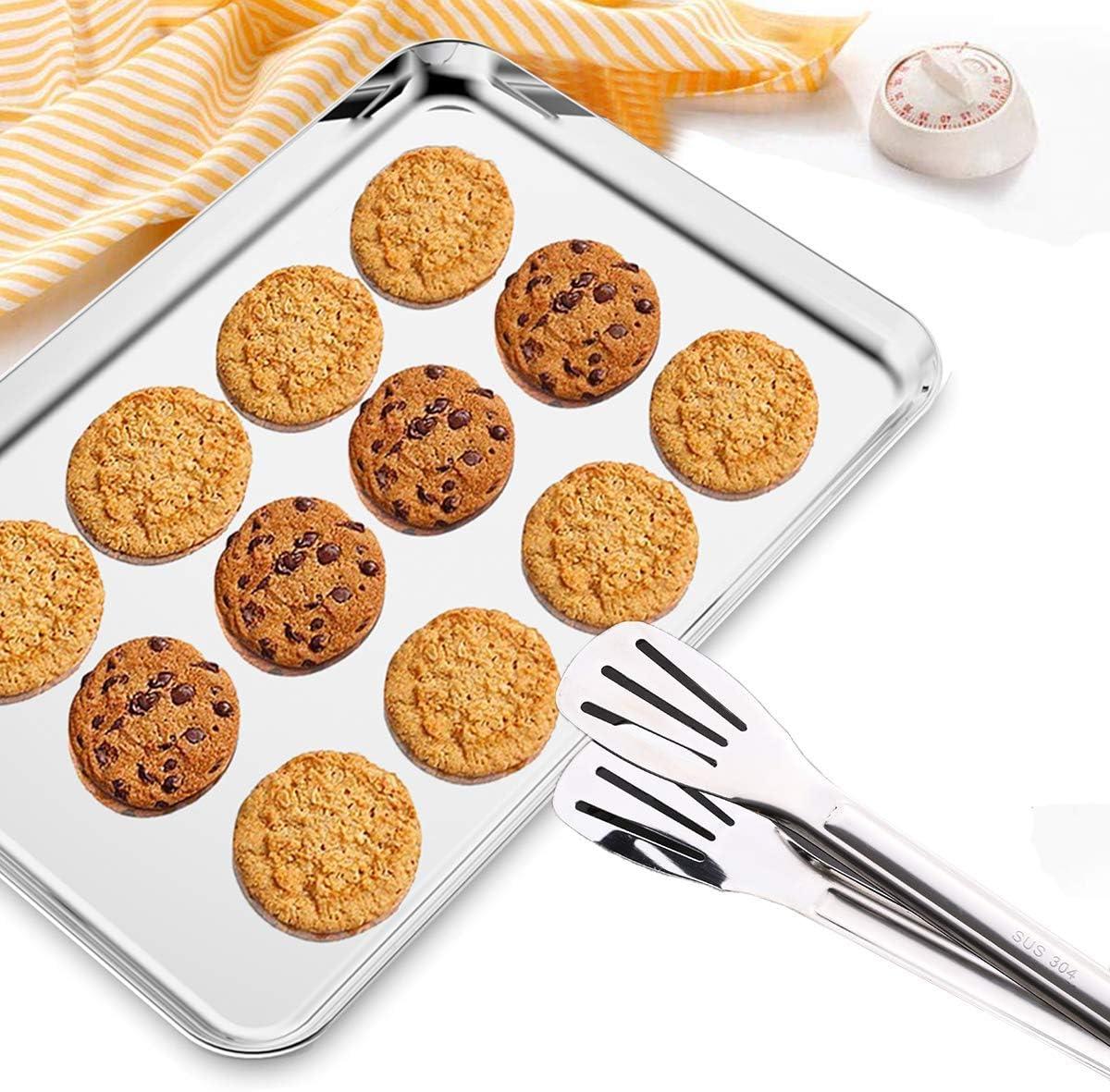 Stainless Steel Heavy Duty Cookie Sheets Set of 2