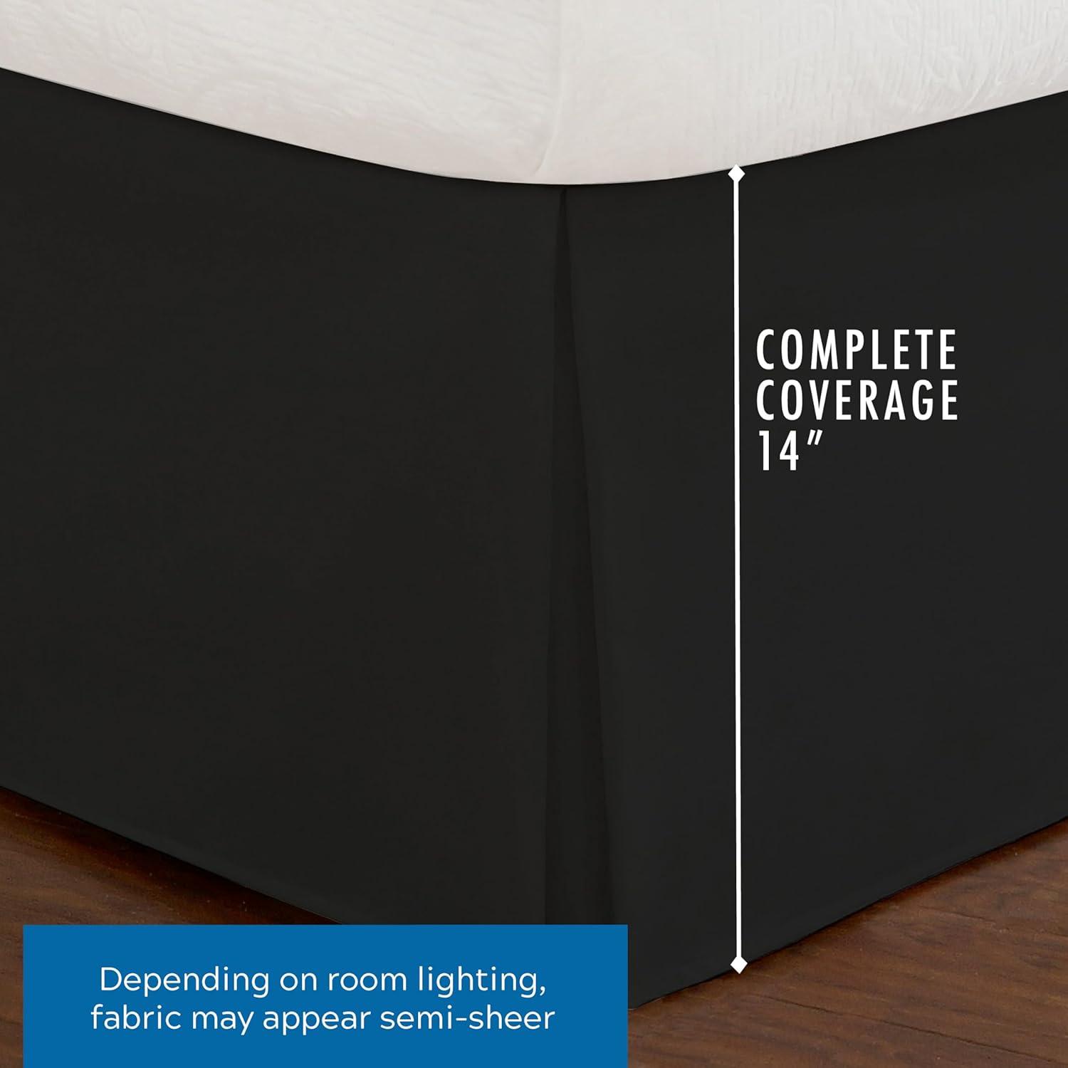 Fresh Ideas Fresh Ideas Tailored Poplin Bed Skirt, 14" Drop Length