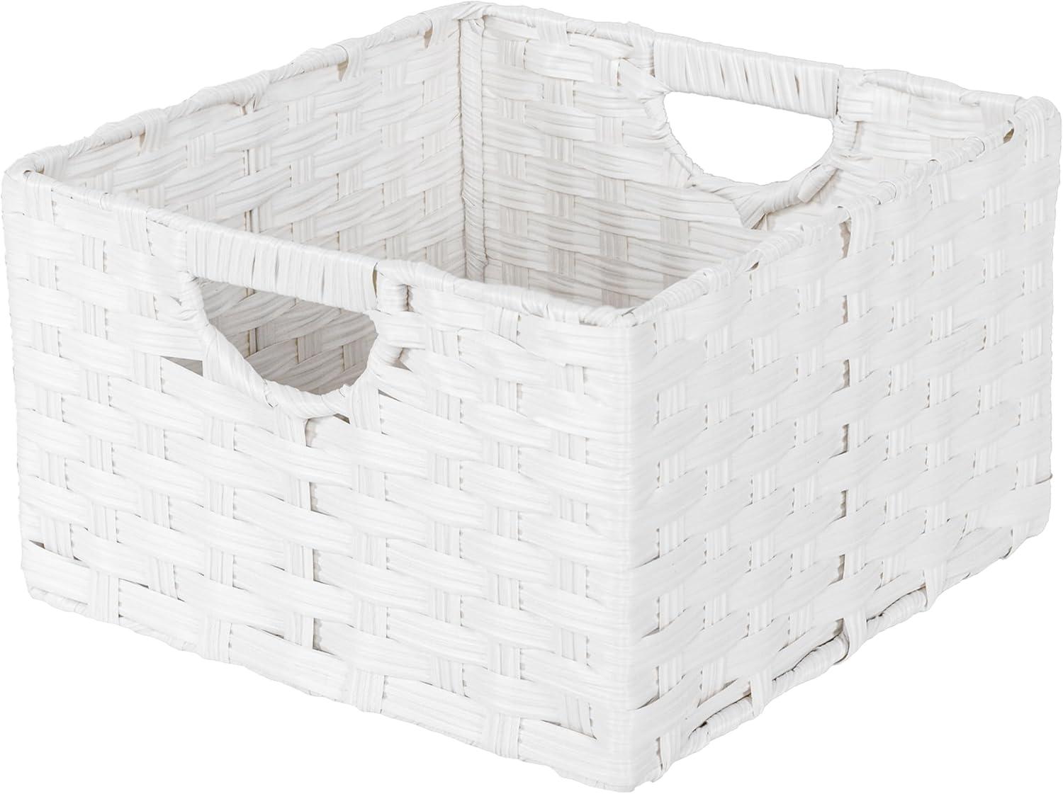 Foldable Handwoven Cube Storage Basket (2-Pack)