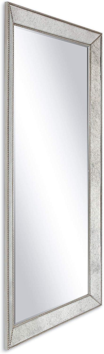 Champagne Bead Full Length Rectangular Wood Mirror 80" x 40"