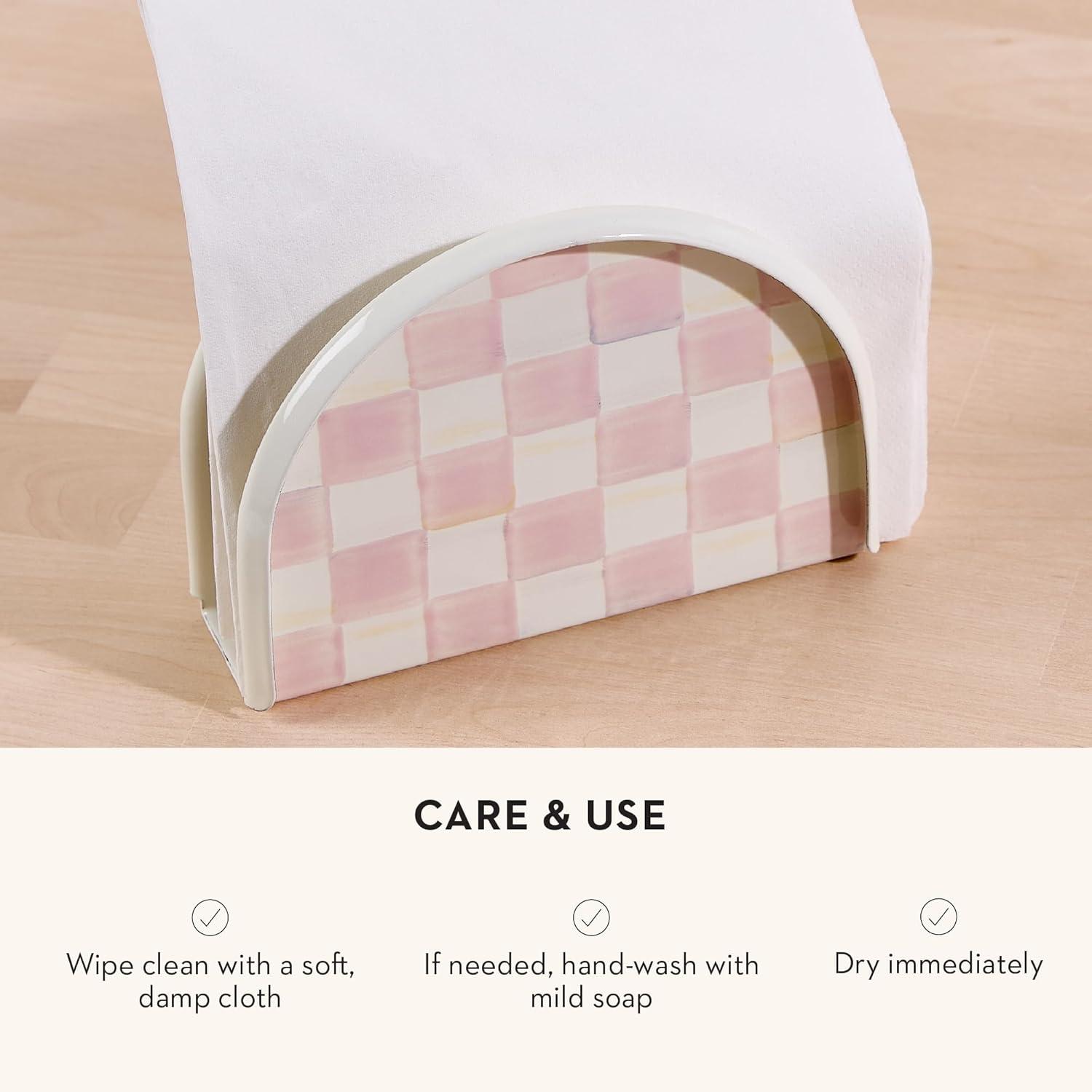 Rosy Check Napkin Holder