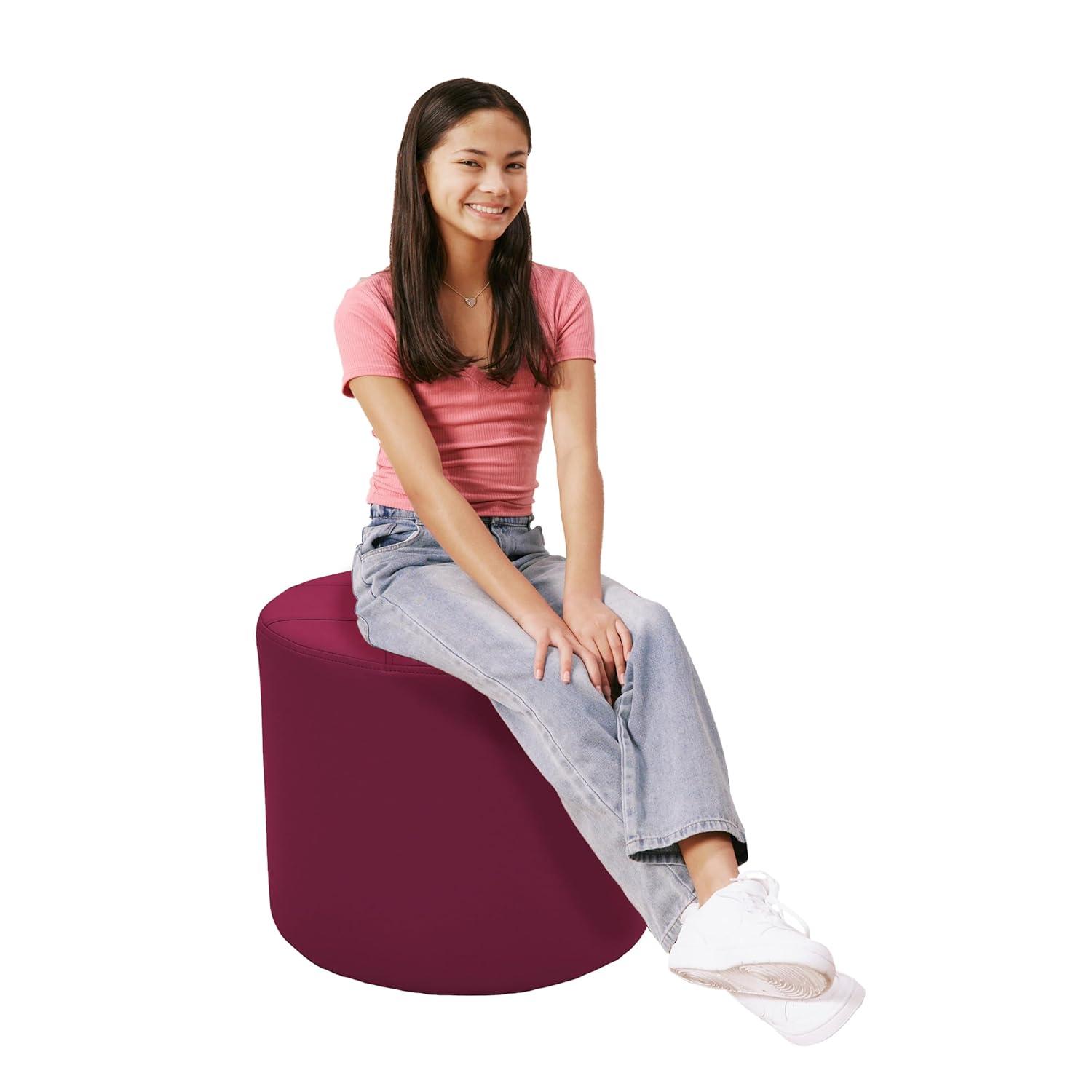 Faux Leather Ottoman