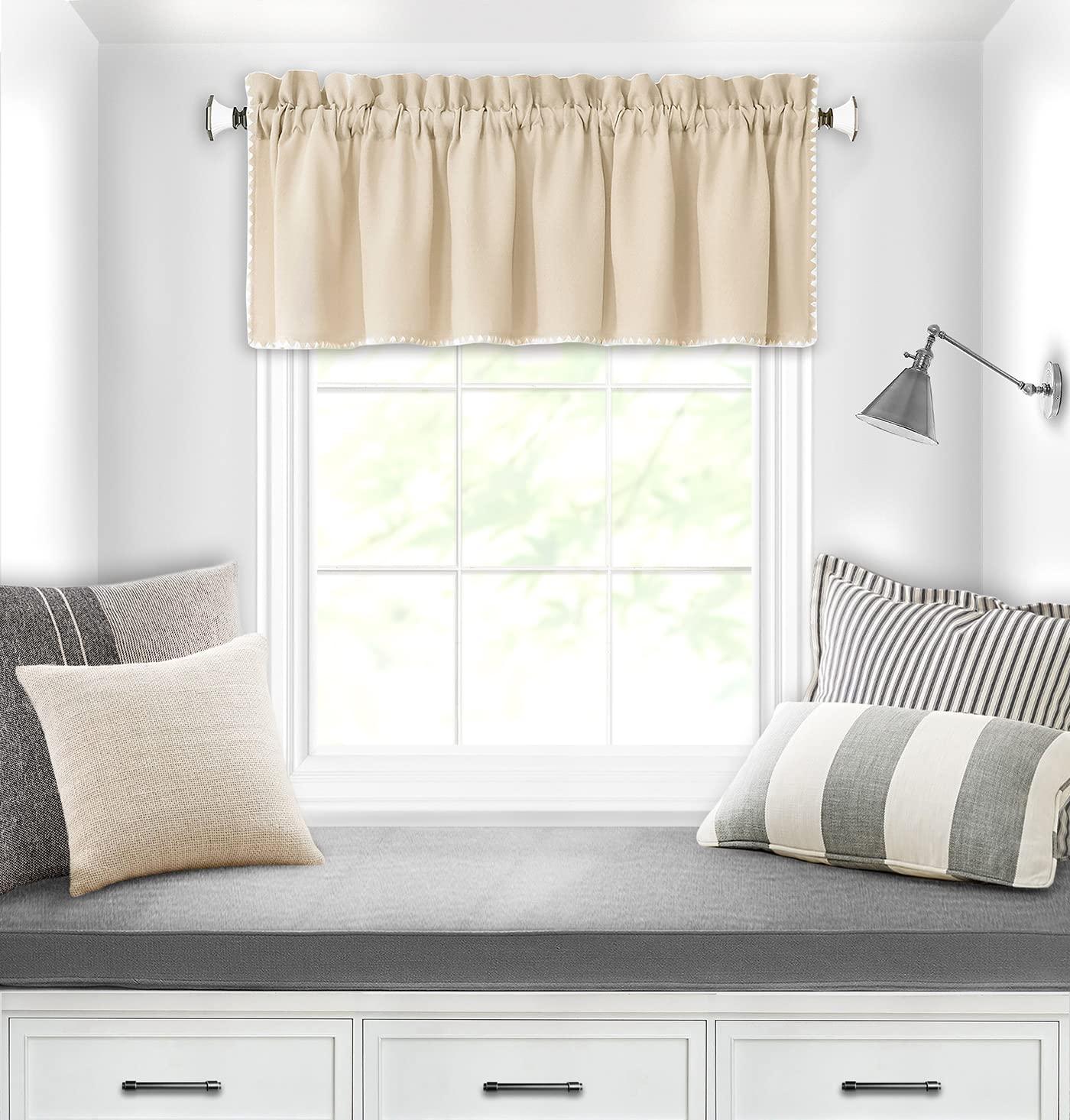 Achim Importing Co Solid Color Tailored 58" Kitchen Curtain & Reviews | Wayfair
