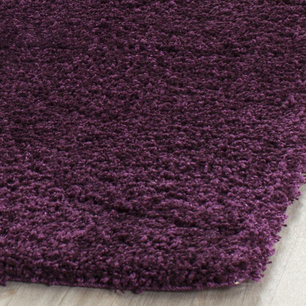 Shag SG151 Power Loomed Area Rug - Purple - 4'x4' - Safavieh.
