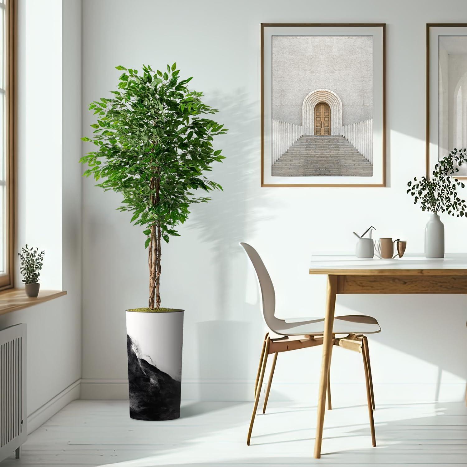 SIGNLEADER Artificial Plant In Planter, Fake Areca Tropical Palm Plant Home Decoration (Plant Pot Plus Plant)