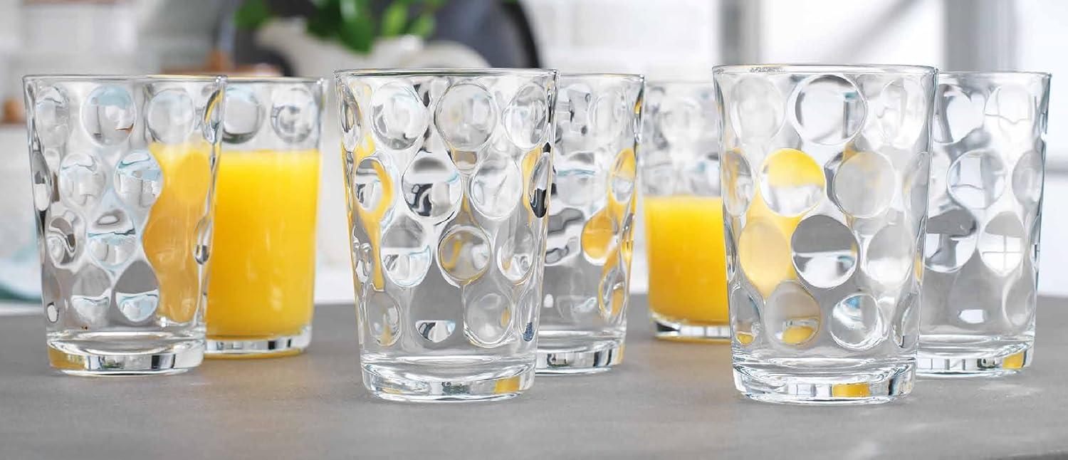 Modern Clear Glass Round Juice Cups Set of 10
