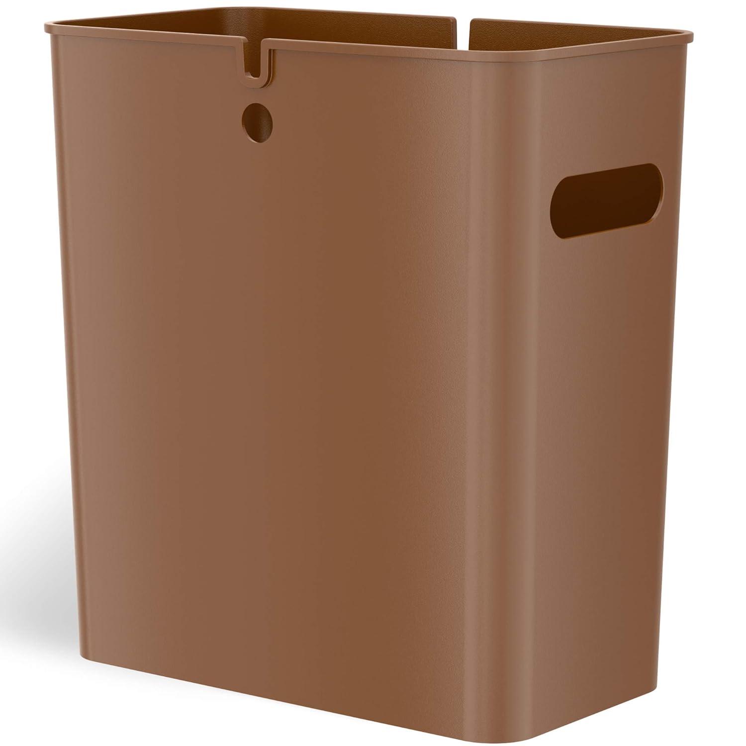 iTouchless SlimGiant Wastebasket 4.2 Gallon Brown