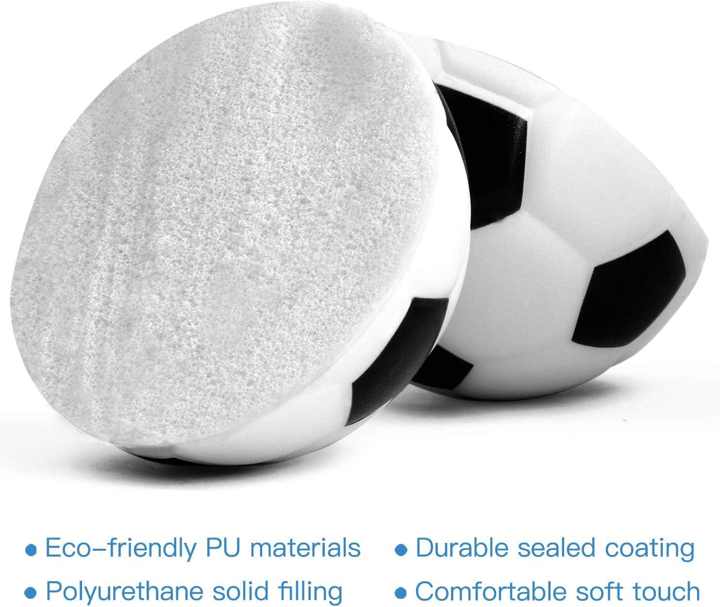 12 Pack Squeezable Stress Soccers - Excellent Anti-Stress Balls - Relaxation Gadgets, Fidget Toys, Party Favors, Ball Games