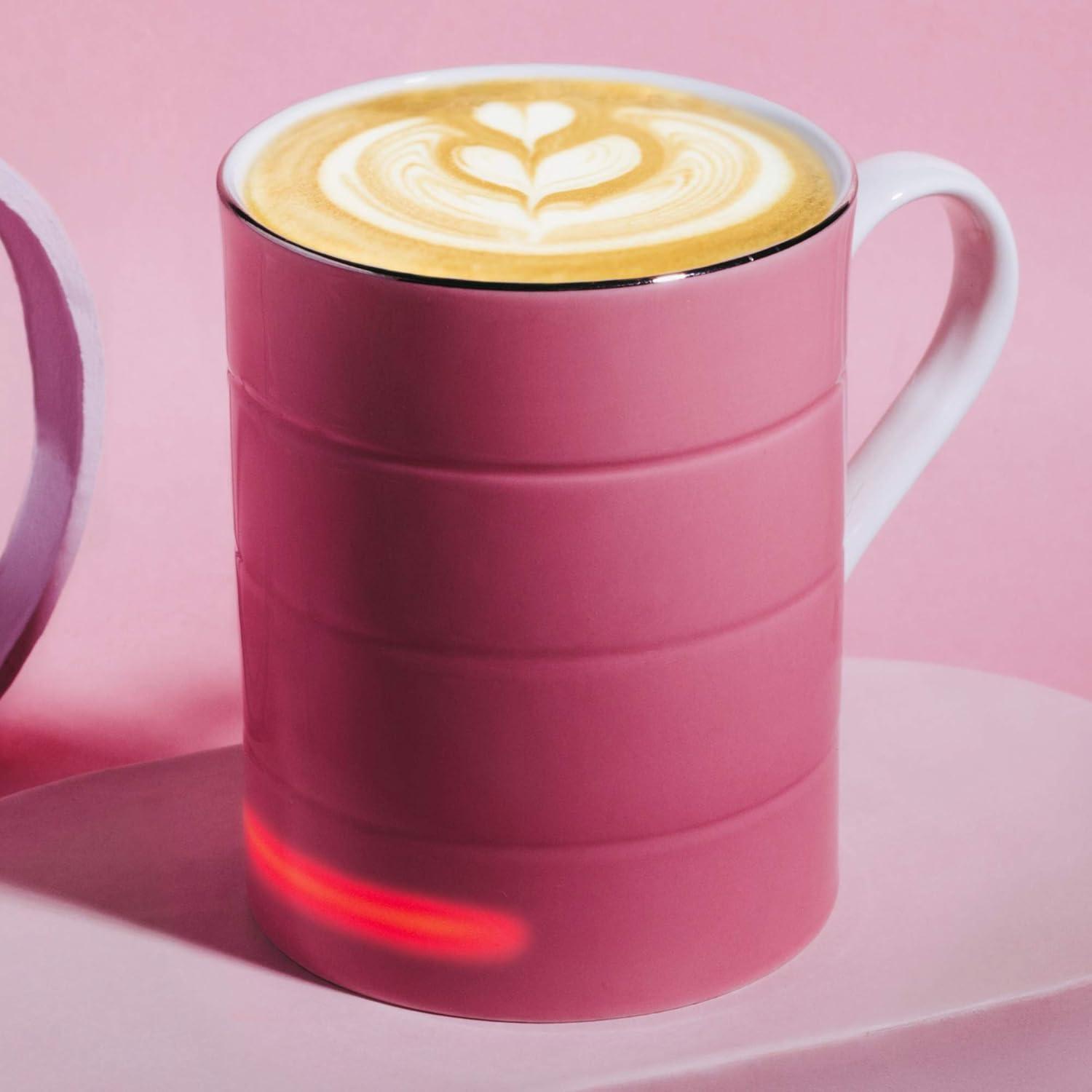 Glowstone Smart Mug –Fine Bone China, 325 ml Dishwasher Safe, Self-Heating, wirelessly rechargeable, Hot Fully automatic Heated Ceramic Coffee and Tea cup, 1 hour battery