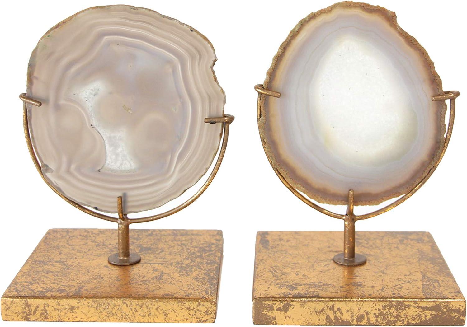 Agate on Stand Natural (4"H) Includes 1 Stand Only - Storied Home