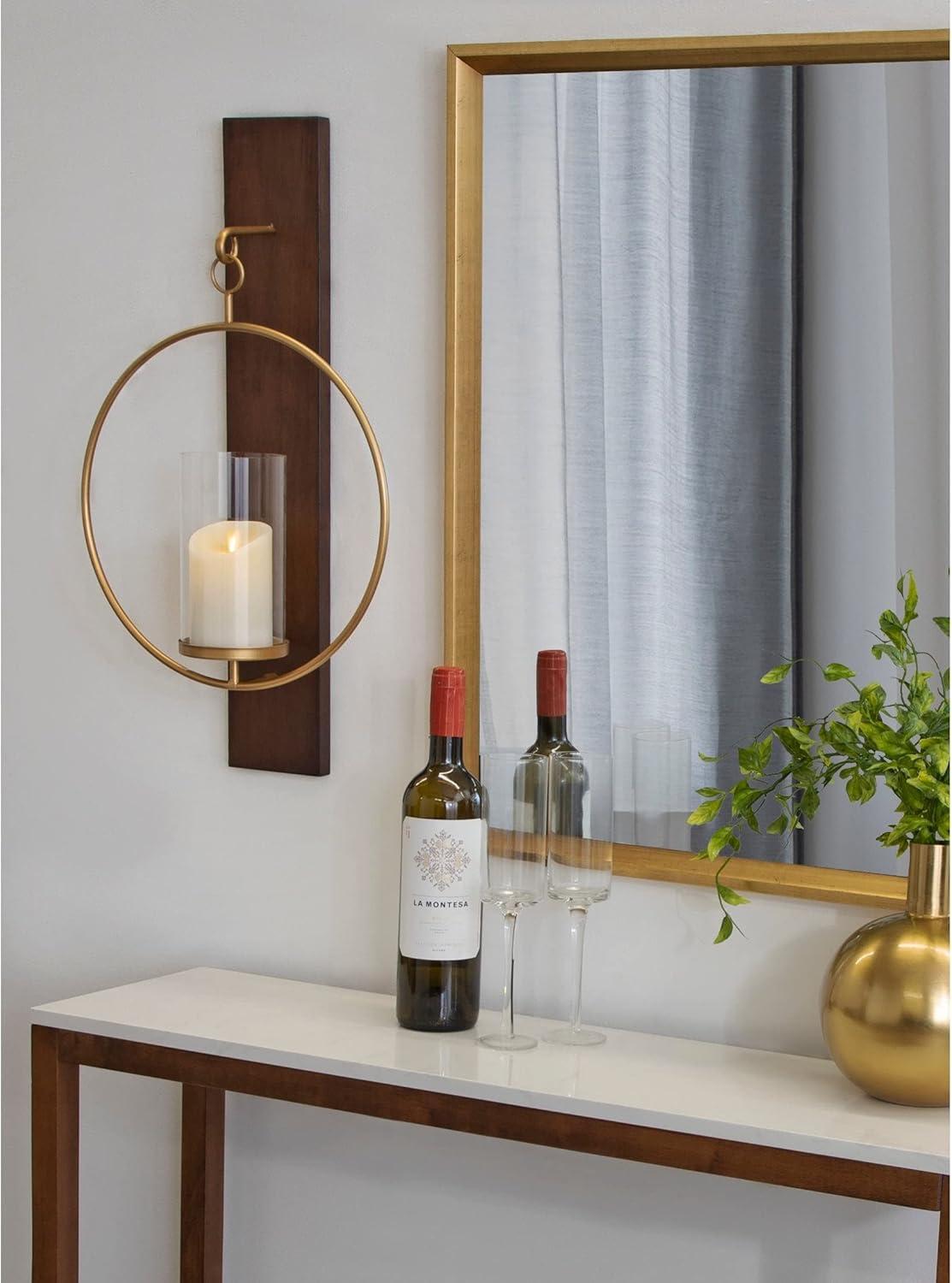 Kate and Laurel Maxfield Wood and Metal Wall Sconce