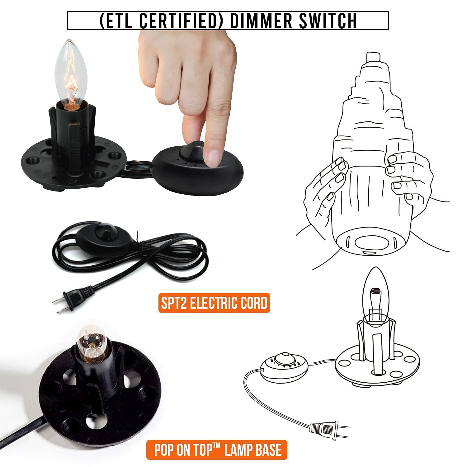 Himalayan Glow Himalayan Glow WBM Selenite Crystal Lamp, Morrocan Lamp Decorative Night Light 7 Inch Tall