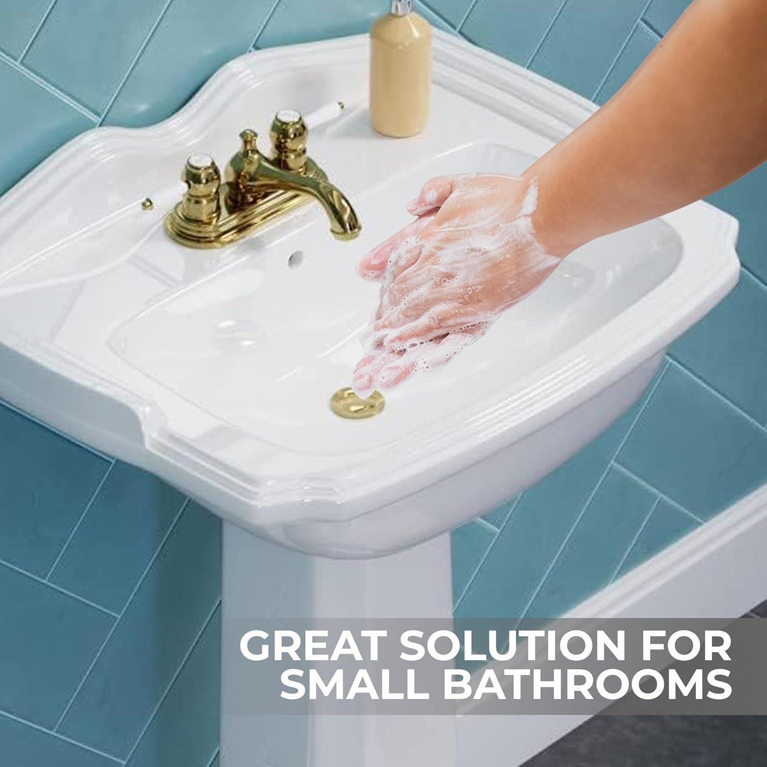 The Renovators Supply Inc. Cloakroom 15'' Reno-Gloss Vitreous China Specialty Bathroom Sink with Overflow