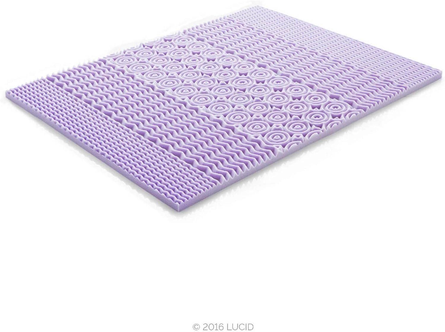 2" Zoned Lavender Memory Foam Mattress Topper