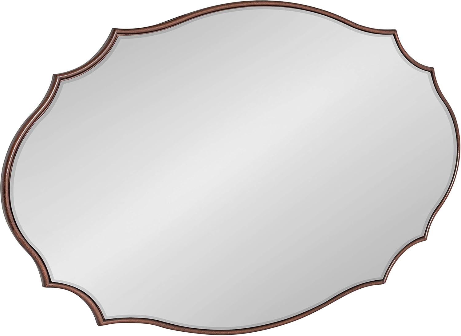 Kate and Laurel Leanna Scalloped Oval Wall Mirror